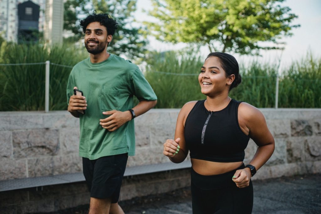 Friends enjoying a run